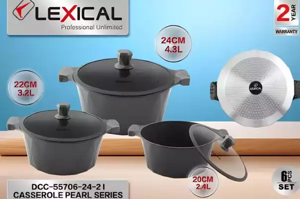 Набор кастрюль Lexical DCC-55706-24-21 Casserole Pearl Series